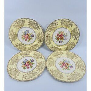 1940’s Steubenville Rococo Dinner Plate 11" Floral #2050 4 Plates